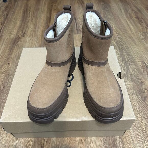 UGG Ashton chestnut suede wool ankle boots booties shoes women’s 8.5 new - Picture 5 of 6